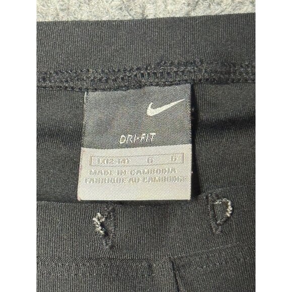 Nike Dri-Fit Cropped Capri Pants Womens Large Black & Pink - Picture 4 of 10